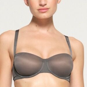 NEW Skims No Show Molded Unlimed Balconette Bra Gunmetal 34A NWT